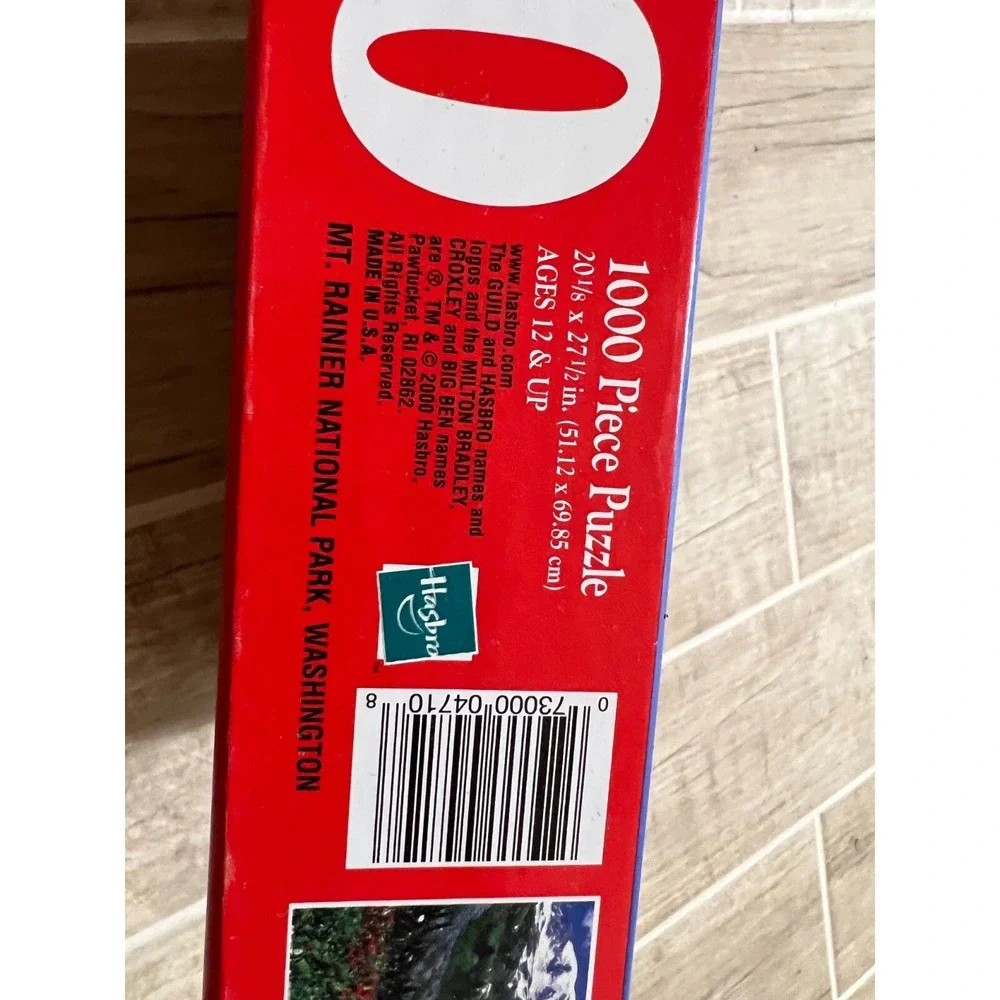 1000 Piece Jigsaw Puzzle New Guild Mt. Rainier National Park Washington Hasbro